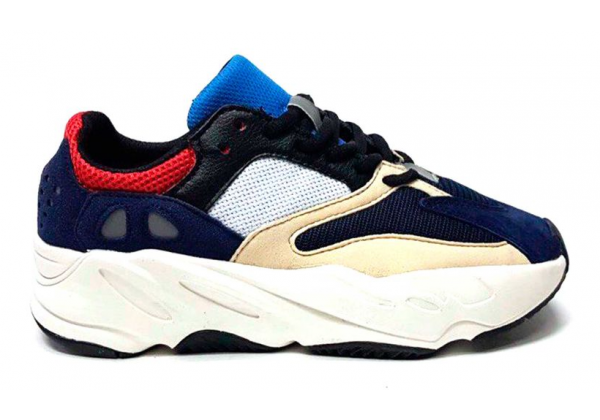 Adidas Yeezy Boost 700 (Изики кроссовки) Resin WAVE RUNNER (NAVY RED CREAM)