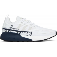 Adidas ZX 2K Boost Bold Logo Graphic White Navy