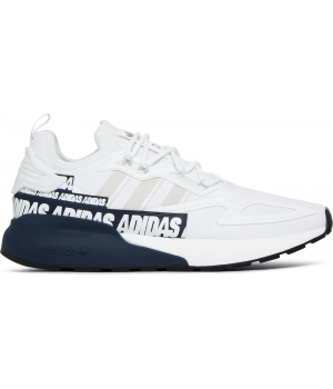 Adidas ZX 2K Boost Bold Logo Graphic White Navy